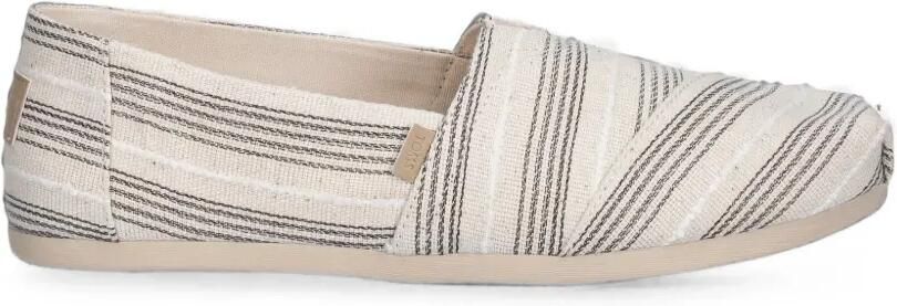 Toms Alpargata Classic gestreepte canvas slip-on ballerina's Beige