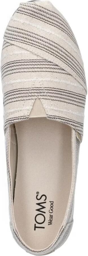 Toms Alpargata Classic gestreepte canvas slip-on ballerina's Beige - Foto 4