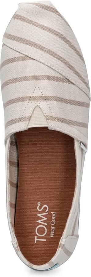 Toms Alpargata Classic gestreepte slip-ons Wit - Foto 3