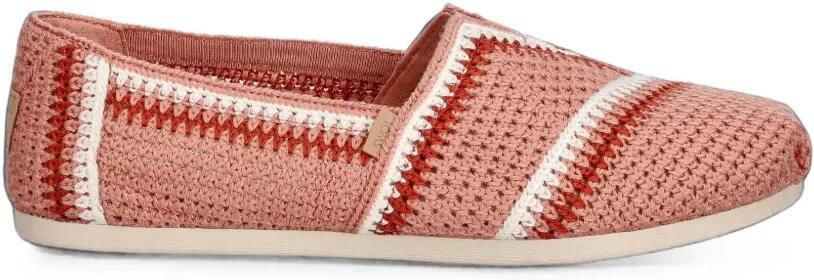 Toms Alpargata gehaakte gestreepte espadrilles Roze