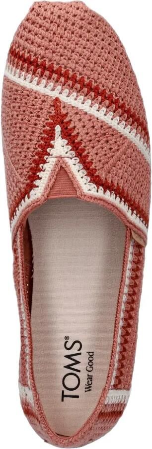 Toms Alpargata gehaakte gestreepte espadrilles Roze - Foto 4