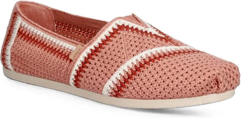 Toms Alpargata gehaakte gestreepte espadrilles Roze - Foto 2