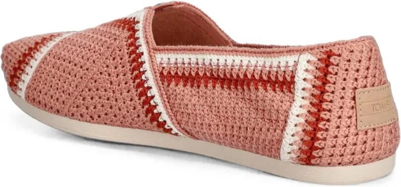 Toms Alpargata gehaakte gestreepte espadrilles Roze - Foto 3