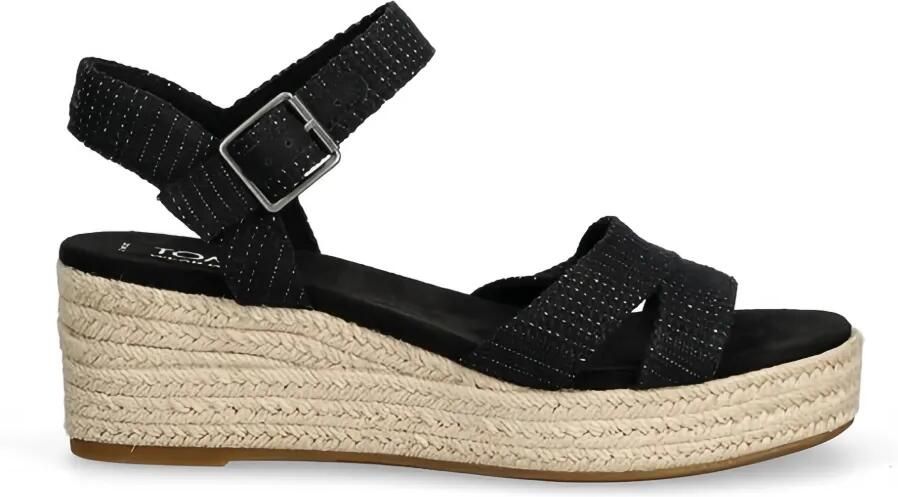 Toms Audrey espadrilles met gesp Zwart