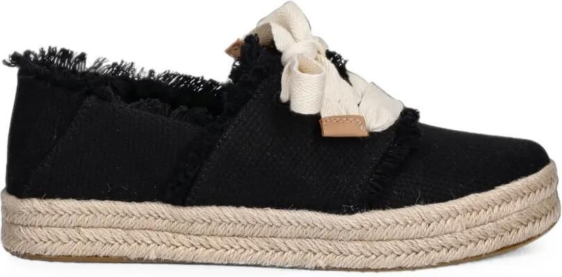 Toms Carolina espadrilles met franje Zwart