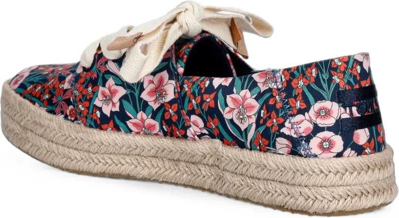 Toms Carolina espadrilles met plateauzool en bloemenprint Blauw - Foto 2