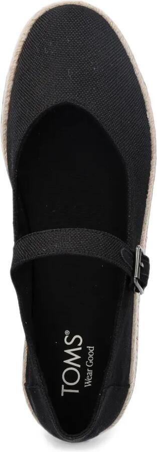Toms Carolina espadrilles met plateauzool en gesp Zwart