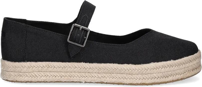 Toms Carolina espadrilles met plateauzool en gesp Zwart