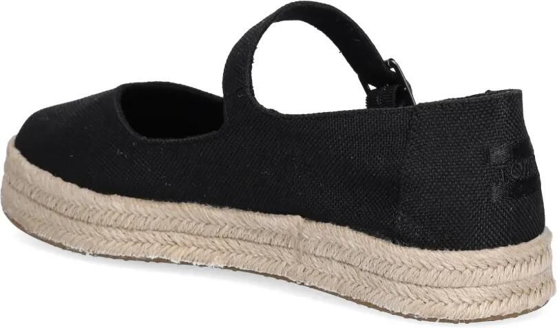 Toms Carolina espadrilles met plateauzool en gesp Zwart - Foto 2