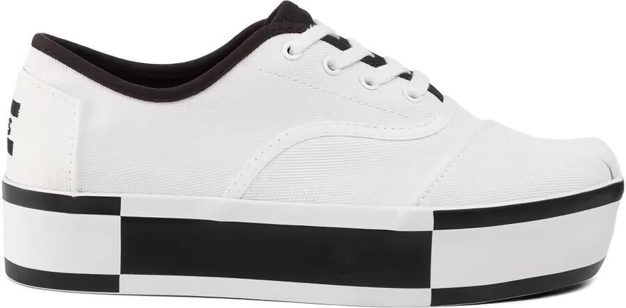 Toms Cordones Boardwalk "White Black" sneakers Wit