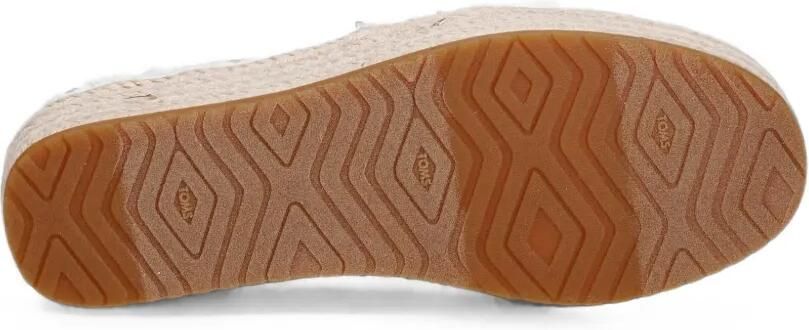 Toms Espadrilles met plateauzool en geborduurd kant Wit - Foto 5