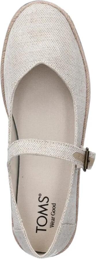 Toms Espadrilles met plateauzool en gespbandje Beige - Foto 4