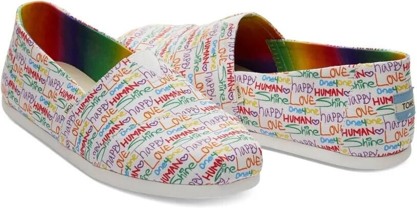 Toms Espadrilles met regenboogprint Wit