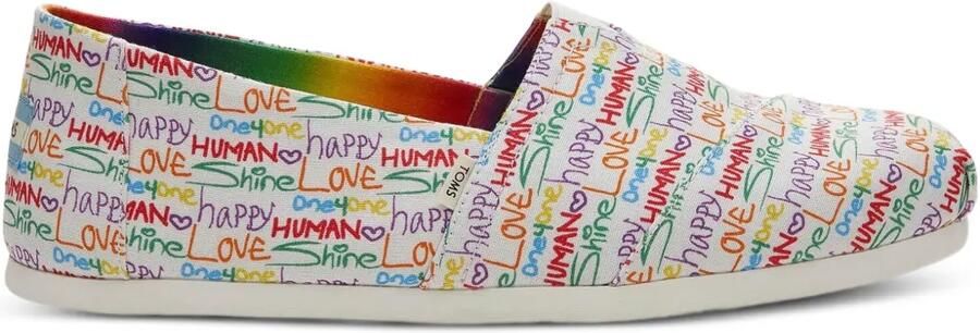 Toms Espadrilles met regenboogprint Wit