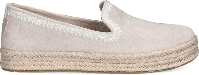 Toms Espadrilles met stiksels en plateauzool Beige