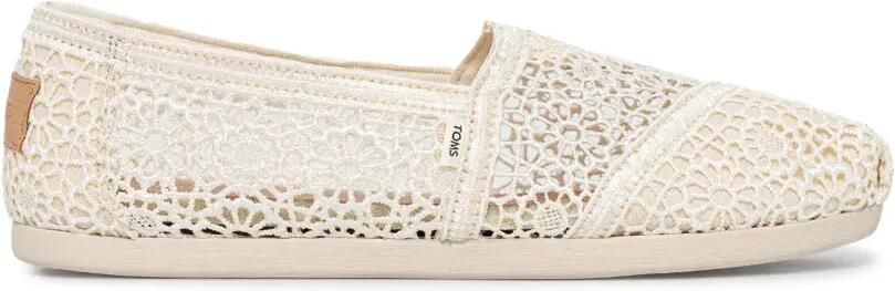 Toms Gehaakte slip-on ballerina's met kant Wit