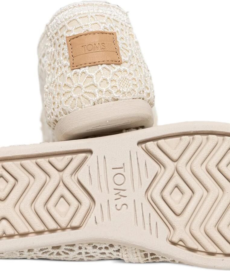 Toms Gehaakte slip-on ballerina's met kant Wit - Foto 2