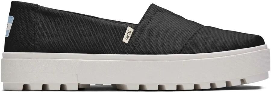 Toms Lug "Black White" sneakers Zwart