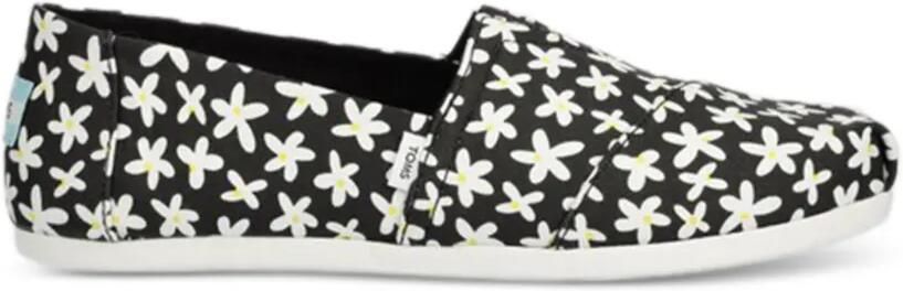 Toms Platte espadrilles met bloemenprint Zwart