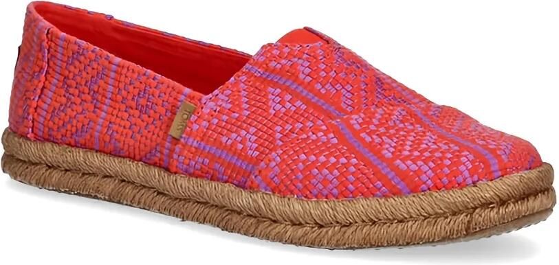 Toms Platte espadrilles met gevlochten afwerking Rood - Foto 2