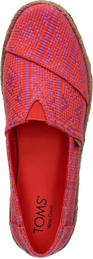 Toms Platte espadrilles met gevlochten afwerking Rood - Foto 4