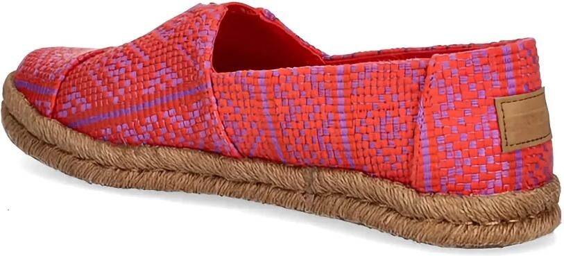 Toms Platte espadrilles met gevlochten afwerking Rood - Foto 3