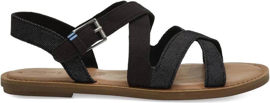 Toms Sicily "Black" sandalen Zwart