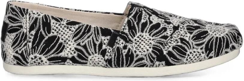 Toms Sneakers met geborduurde bloemen Zwart