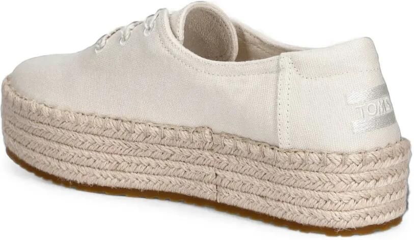 Toms Valencia espadrilles met geborduurde bloemen en plateauzool Beige - Foto 2