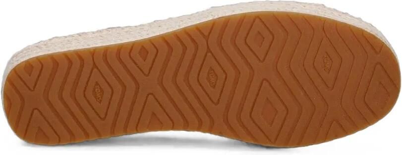 Toms Valencia espadrilles met geborduurde bloemen en plateauzool Beige - Foto 5