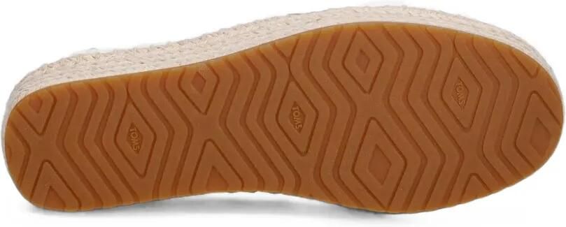 Toms Valencia espadrilles met geborduurde bloemen en plateauzool Wit - Foto 5