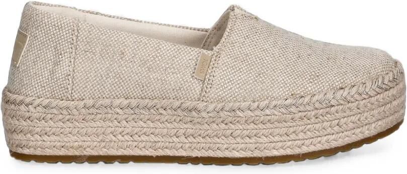 Toms Valencia espadrilles met plateauzool Beige