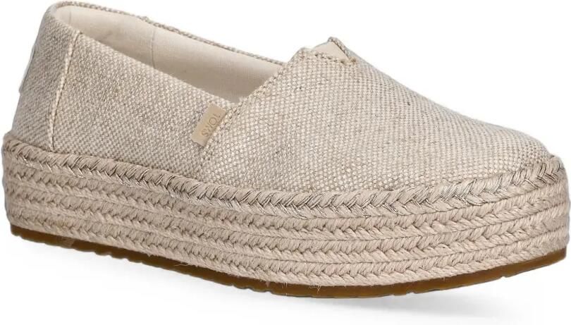 Toms Valencia espadrilles met plateauzool Beige - Foto 2