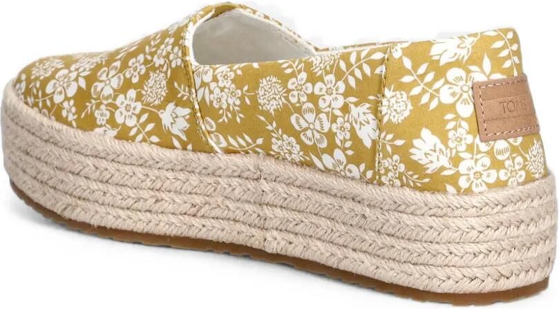 Toms Valencia espadrilles met plateauzool en bloemenprint Geel - Foto 3