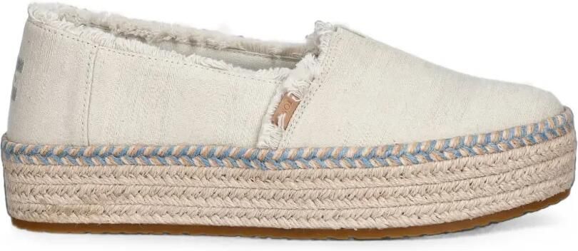 Toms Valencia espadrilles met plateauzool en franje Wit