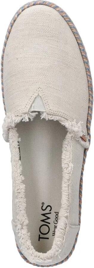 Toms Valencia espadrilles met plateauzool en franje Wit - Foto 4