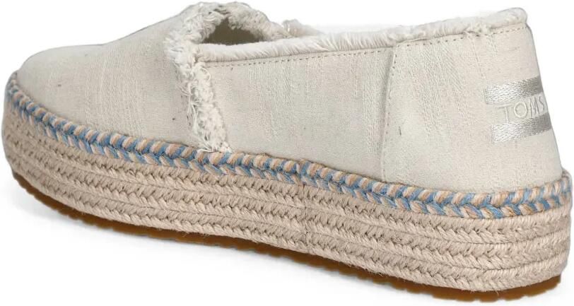 Toms Valencia espadrilles met plateauzool en franje Wit - Foto 3