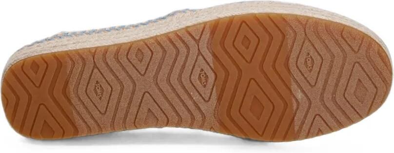 Toms Valencia espadrilles met plateauzool en franje Wit - Foto 5