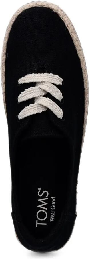 Toms Valencia gevlochten espadrilles met plateauzool Zwart - Foto 4