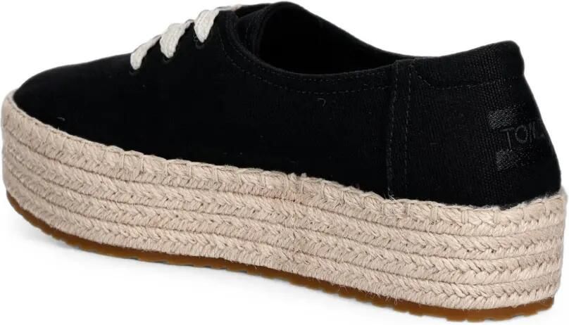 Toms Valencia gevlochten espadrilles met plateauzool Zwart - Foto 3