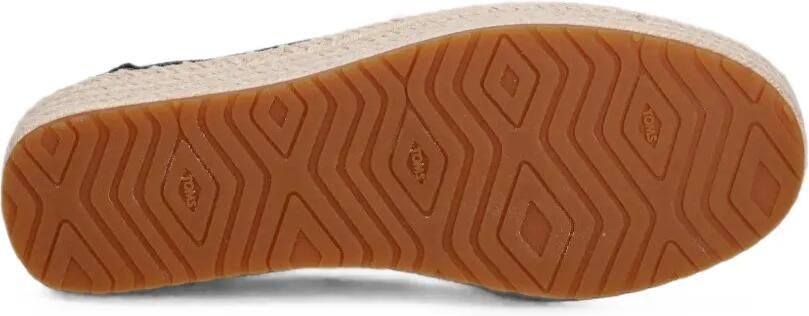 Toms Valencia gevlochten espadrilles met plateauzool Zwart - Foto 5