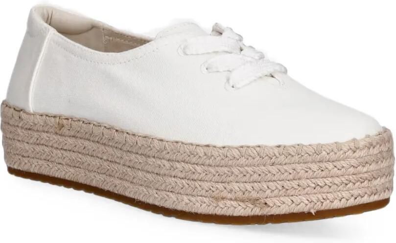 Toms Valencia sneakers met plateauzool en gevlochten zool Wit - Foto 2