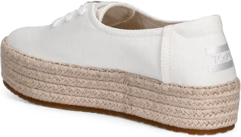 Toms Valencia sneakers met plateauzool en gevlochten zool Wit - Foto 3