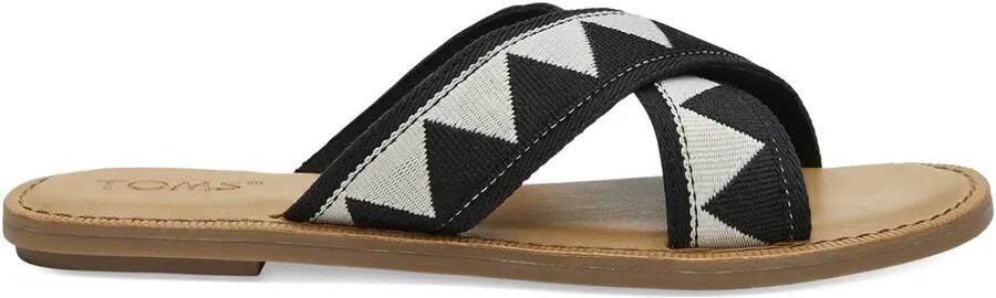 Toms Viv sandalen met geometrisch patroon en kruisbandjes Zwart