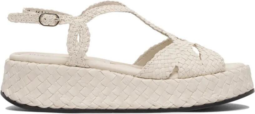 Toni Pons 95 mm geweven leren sandalen Beige