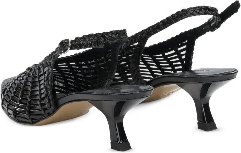 Toni Pons Geweven leren slingback pumps Zwart - Foto 4