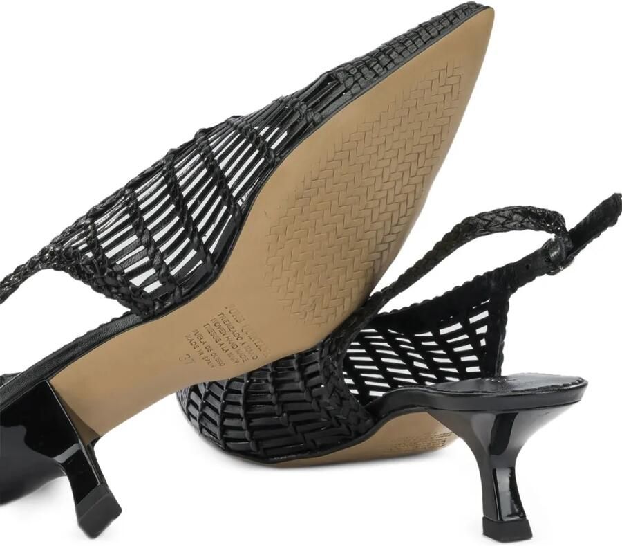Toni Pons Geweven leren slingback pumps Zwart - Foto 2
