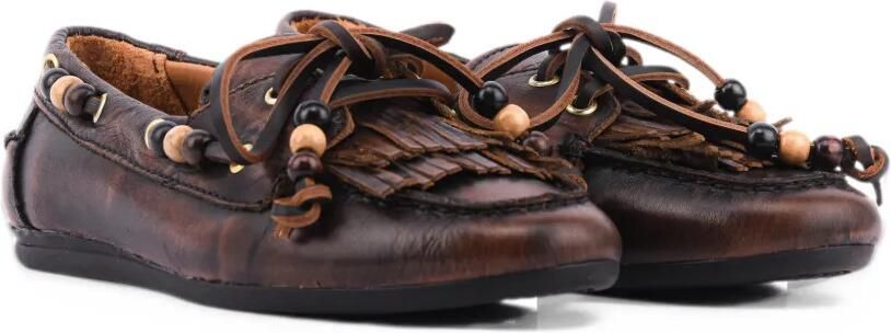 TORAL SHOES Anahi fringed beaded loafers Bruin - Foto 5