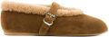 TORAL SHOES Anoush suède ballerina's met lammy afwerking Bruin - Bruin