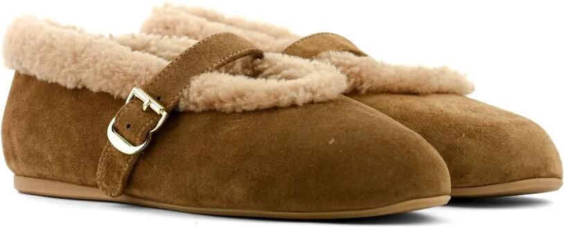 TORAL SHOES Anoush suède ballerina's met lammy afwerking Bruin - Foto 5